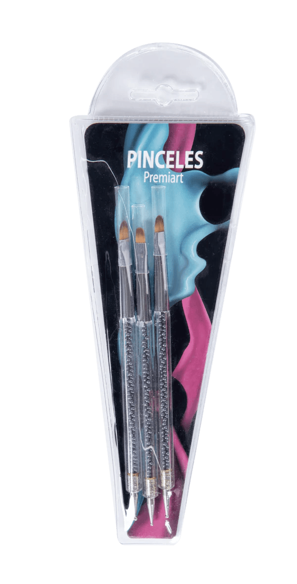 GC Pinceles PREMIART Mano alzada 3PZ  GC NAILS