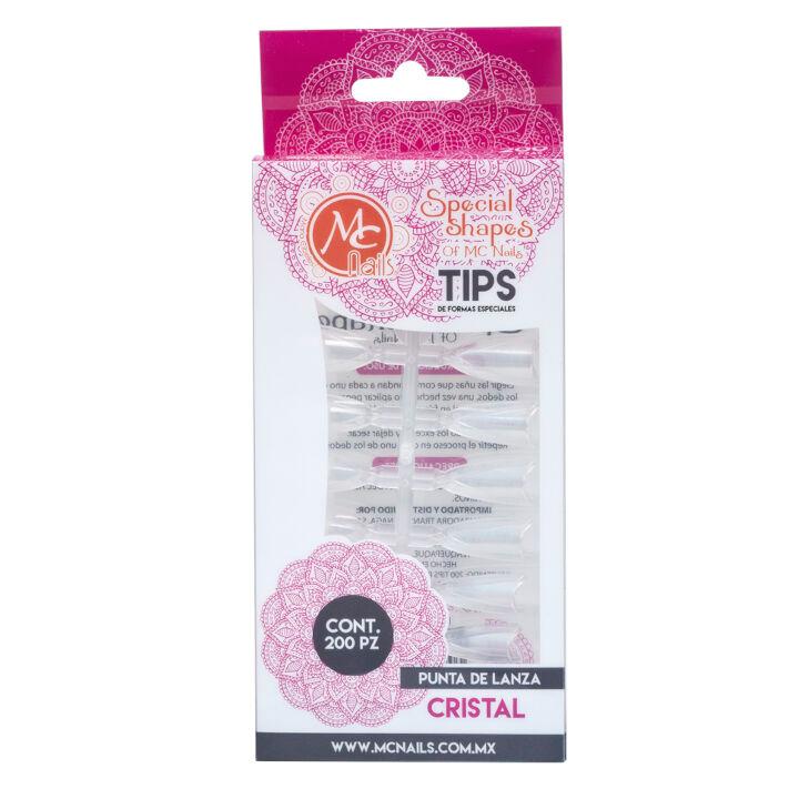 Tips 200 pz Punta de Lanza Cristal MC NAILS