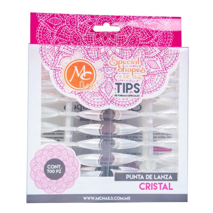 Tips 700 pz Punta de Lanza Cristal MC NAILS