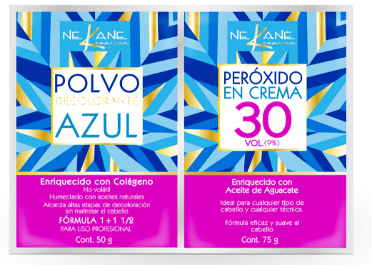 DÚO Polvo Decolorante 50g + Peróxido 30 Vol. 75g NEKANE