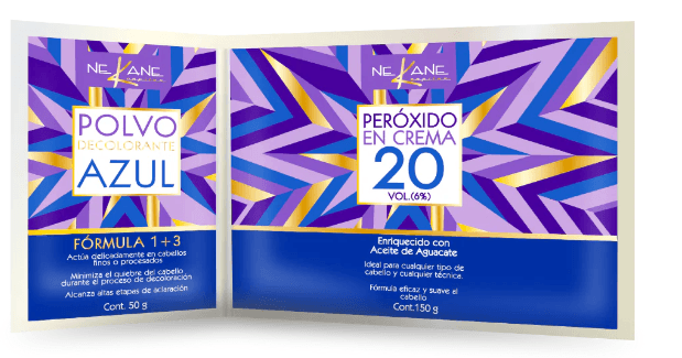 DÚO Polvo Decolorante 50g 1+3 + Peróxido 20 Vol. 150g