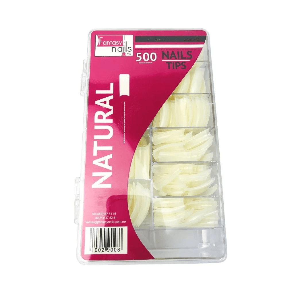 Tip Cuadrado Natural 500 pzas FANTASY NAILS